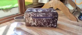 Dopp Kit Men | Cowhide Travel Toiletry Bag For Men | Brown Shaving Kit