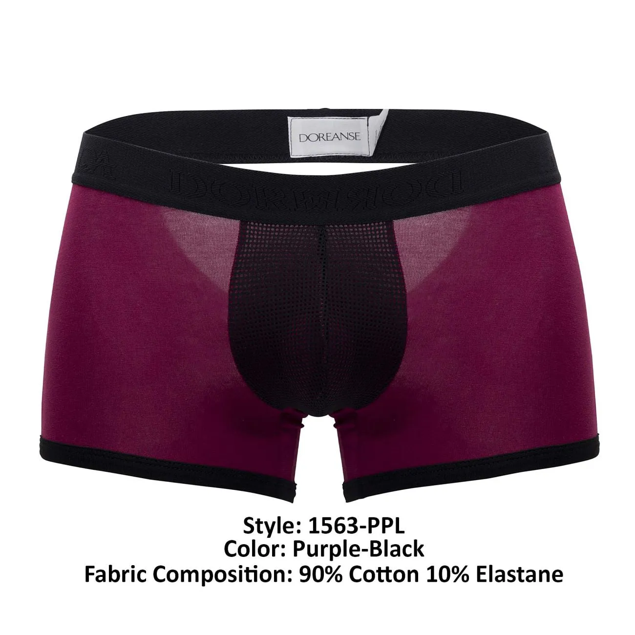 Doreanse 1563-PPL Teaser Boxer Briefs Color Purple-Black