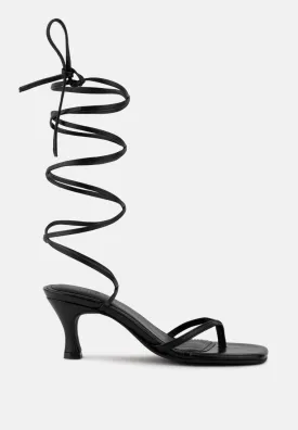 Dorita Kitten Heel Lace Up Sandal