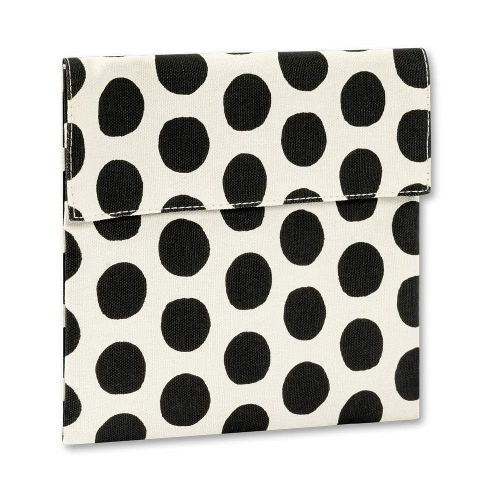 Dots Black and White Flip Snack Sack