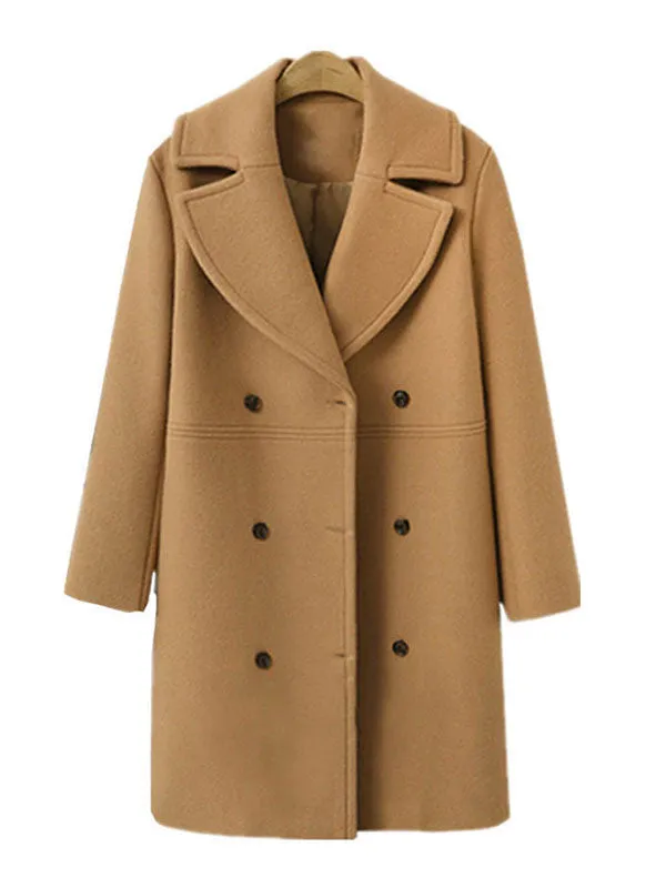 Double Breasted Maxi Woolen Coat