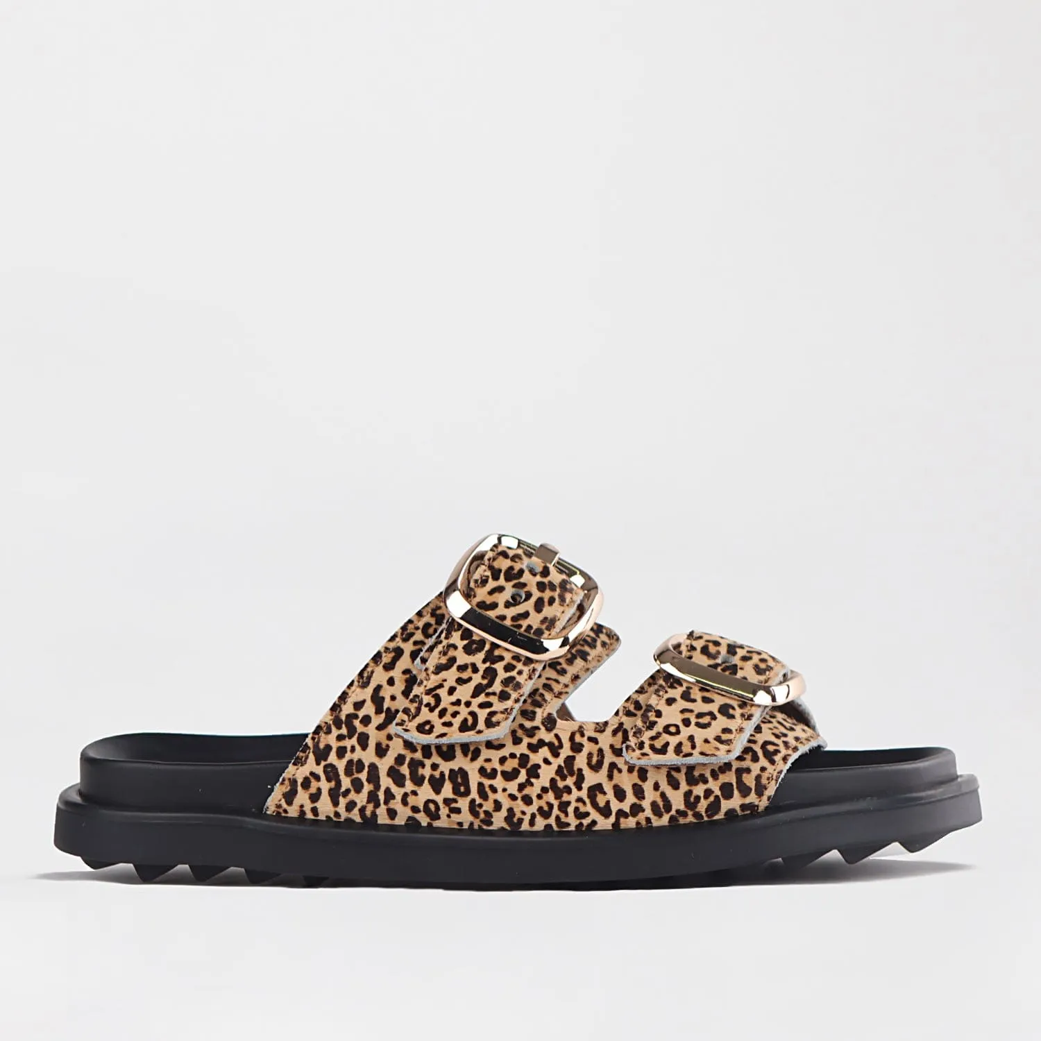 Double Buckle Slide in Cheetah Print - 12681