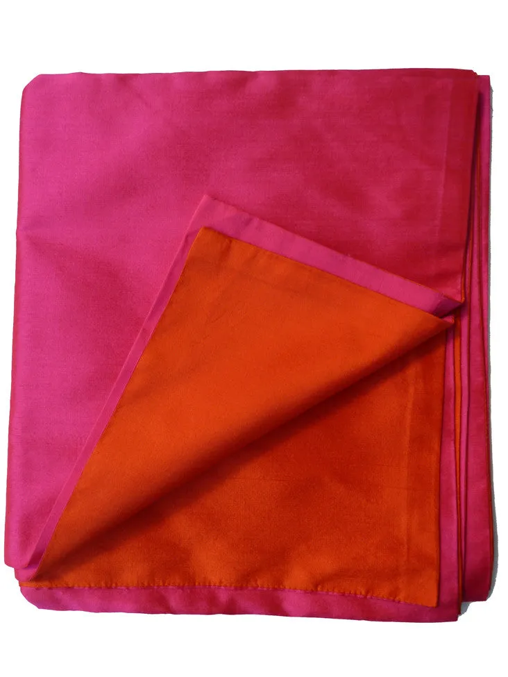 Double Sided Evening Shawl Fuchsia Tangerine