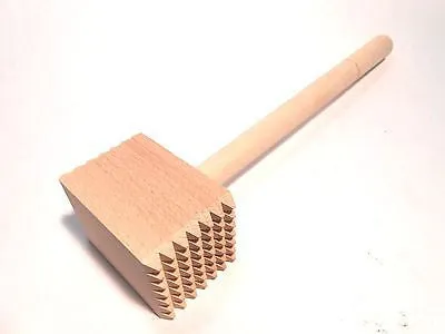 Double-sided Meat Hammer Wood Meat Tenderizer Tool Meat Mallet