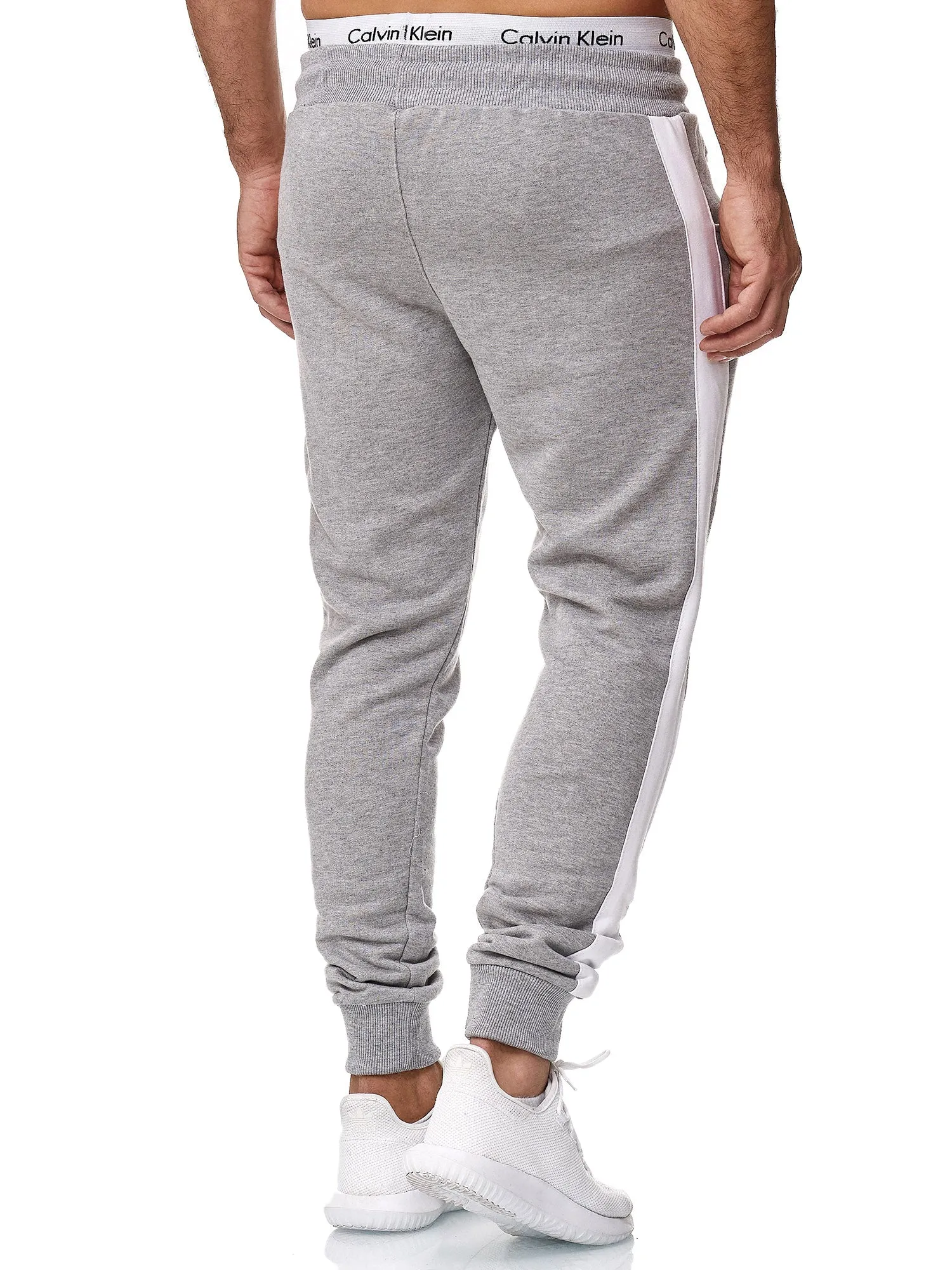 Dozip Stripe Sweatpants Joggers - Gray X7B