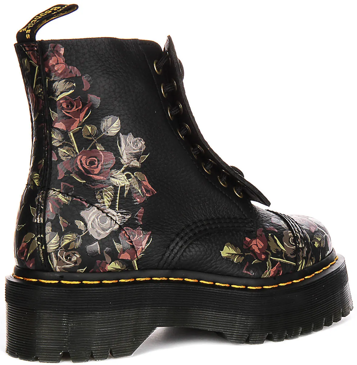 Dr Martens Sinclair Decaye In Black Flower For Women