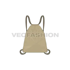 Drawstring Backpack Vector