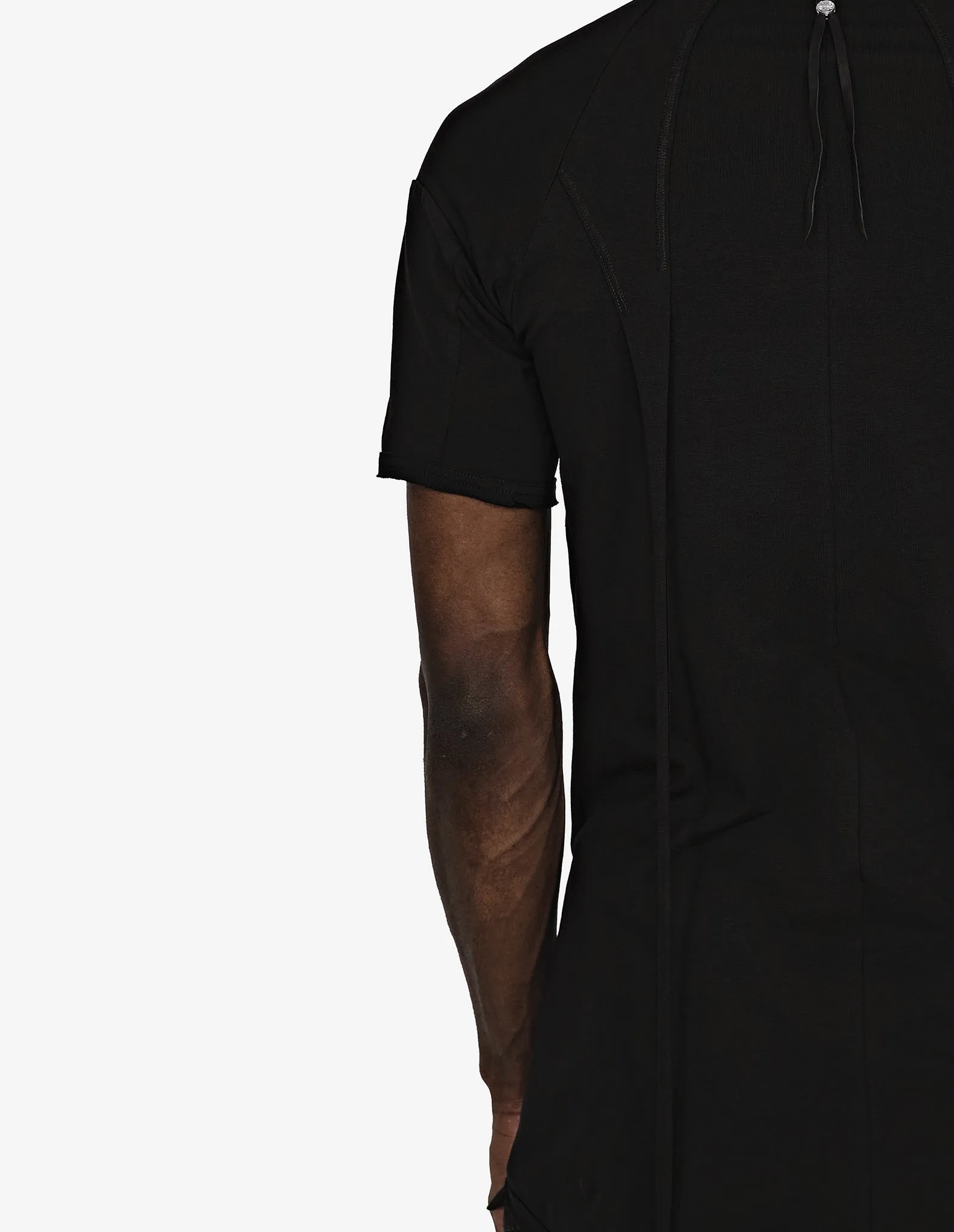 Drawstring-Panel Cotton T-Shirt