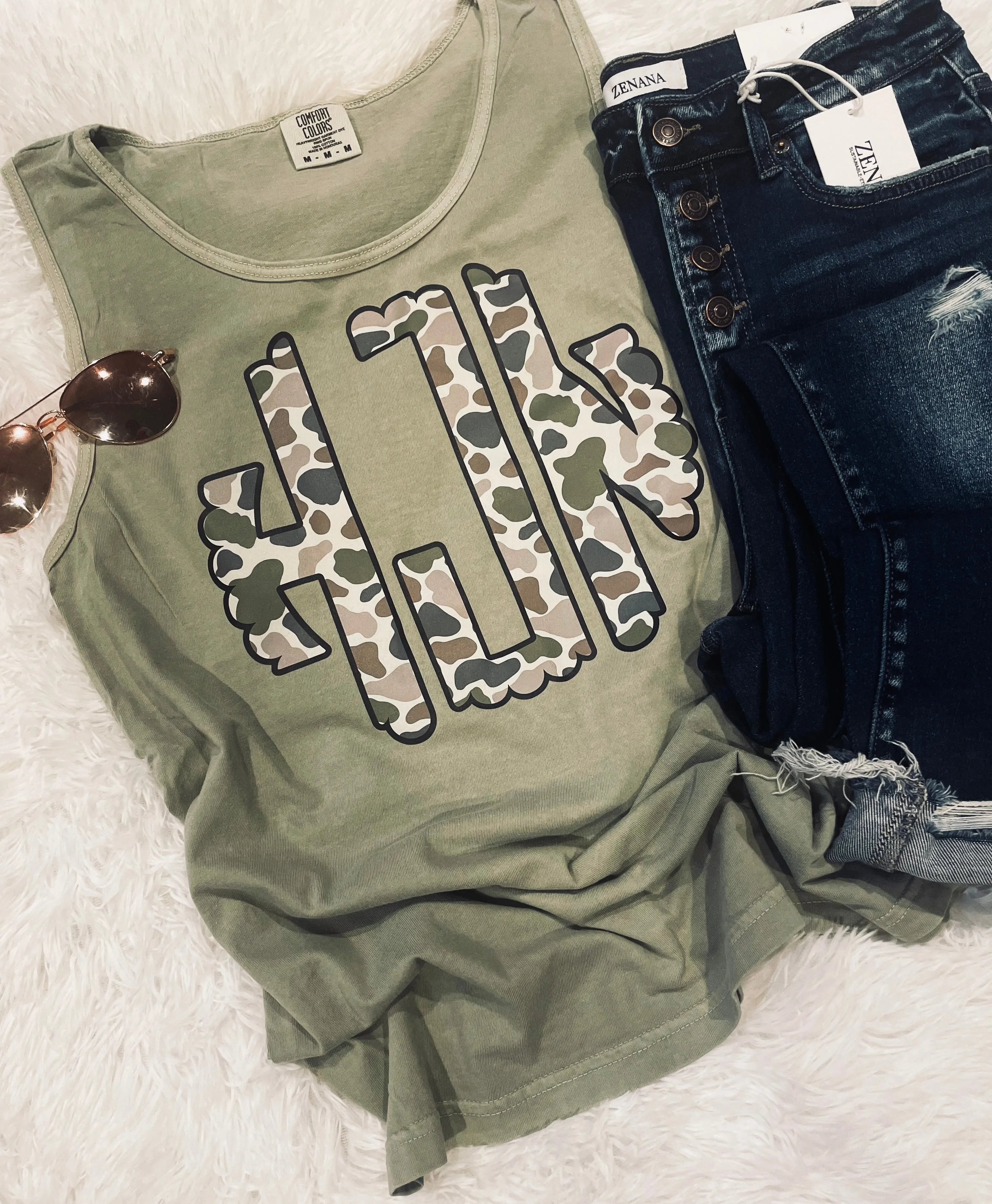 Duck Camo Monogram Tee/Tank