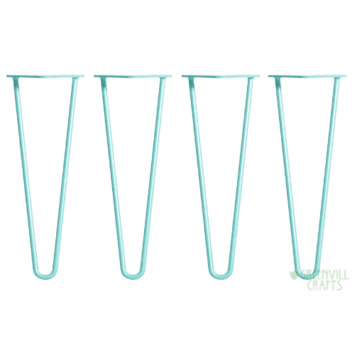 Duck Egg Blue Hairpin Table Legs - 14" / 35cm