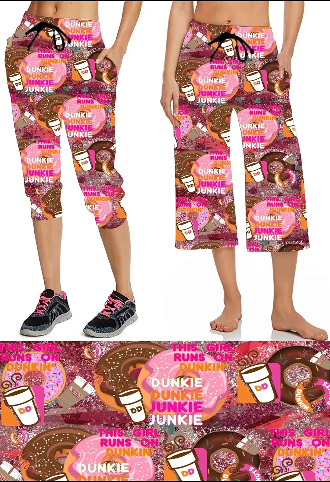 Dunkin' Leggings,Capris and jogger Shorts