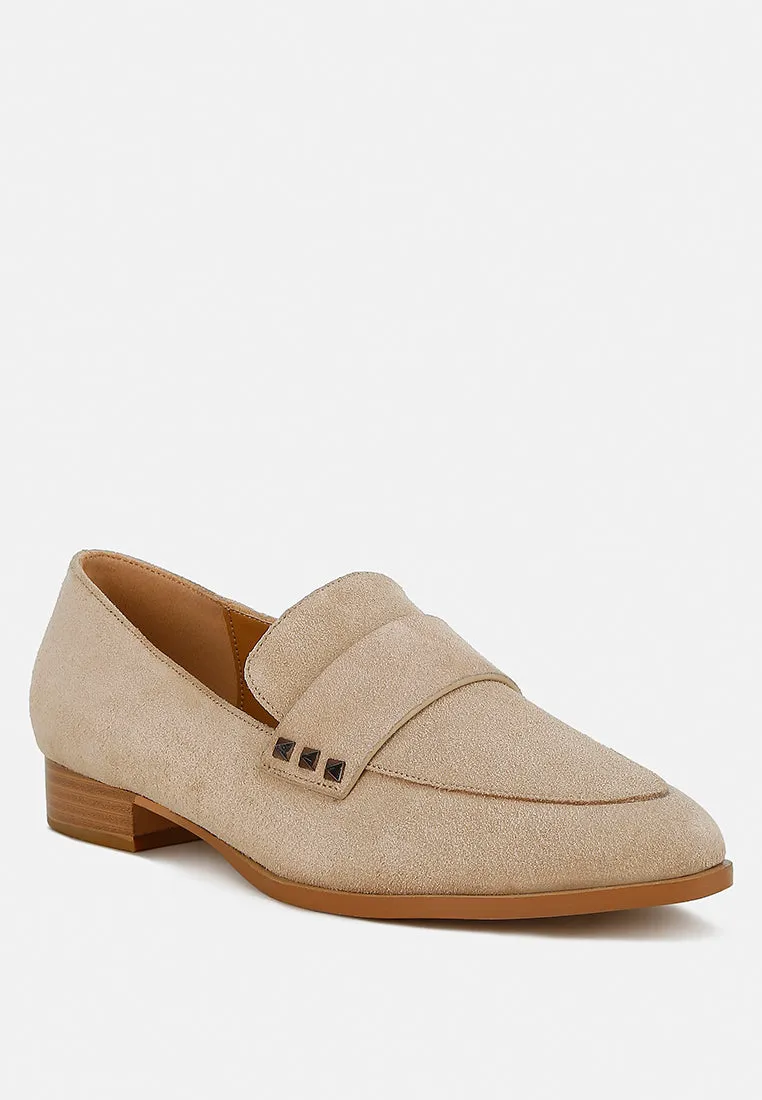 Durance Studded Suede Loafers