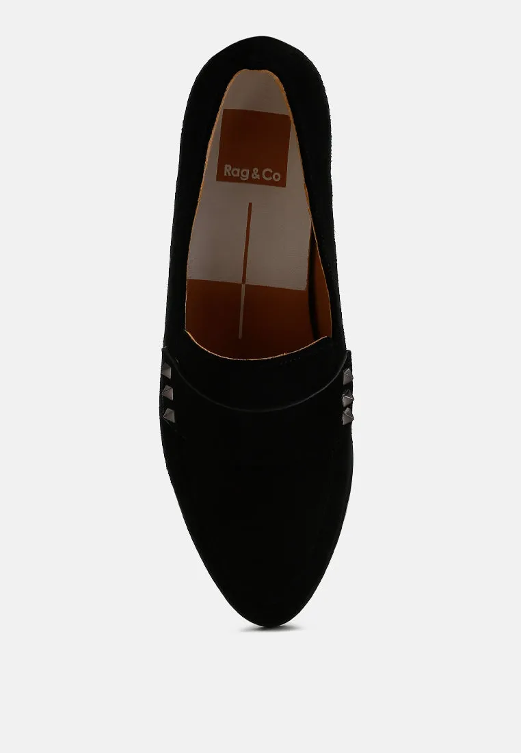 Durance Studded Suede Loafers