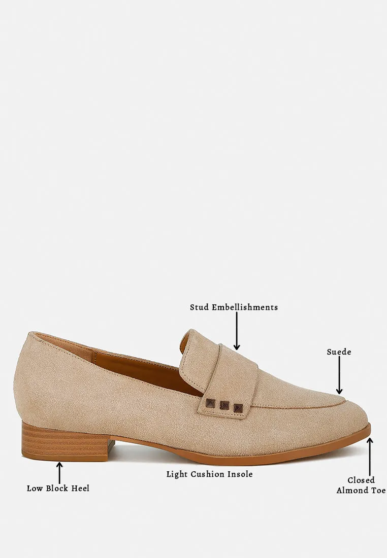 Durance Studded Suede Loafers