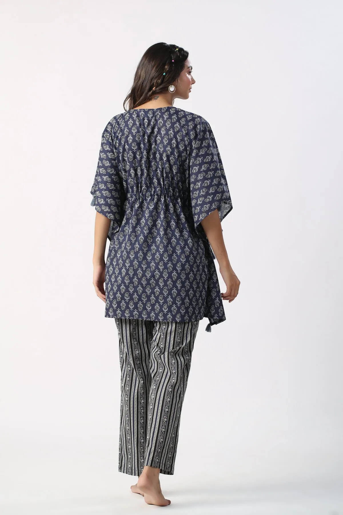 Dusk to Dawn Cotton Kaftan Pajama set