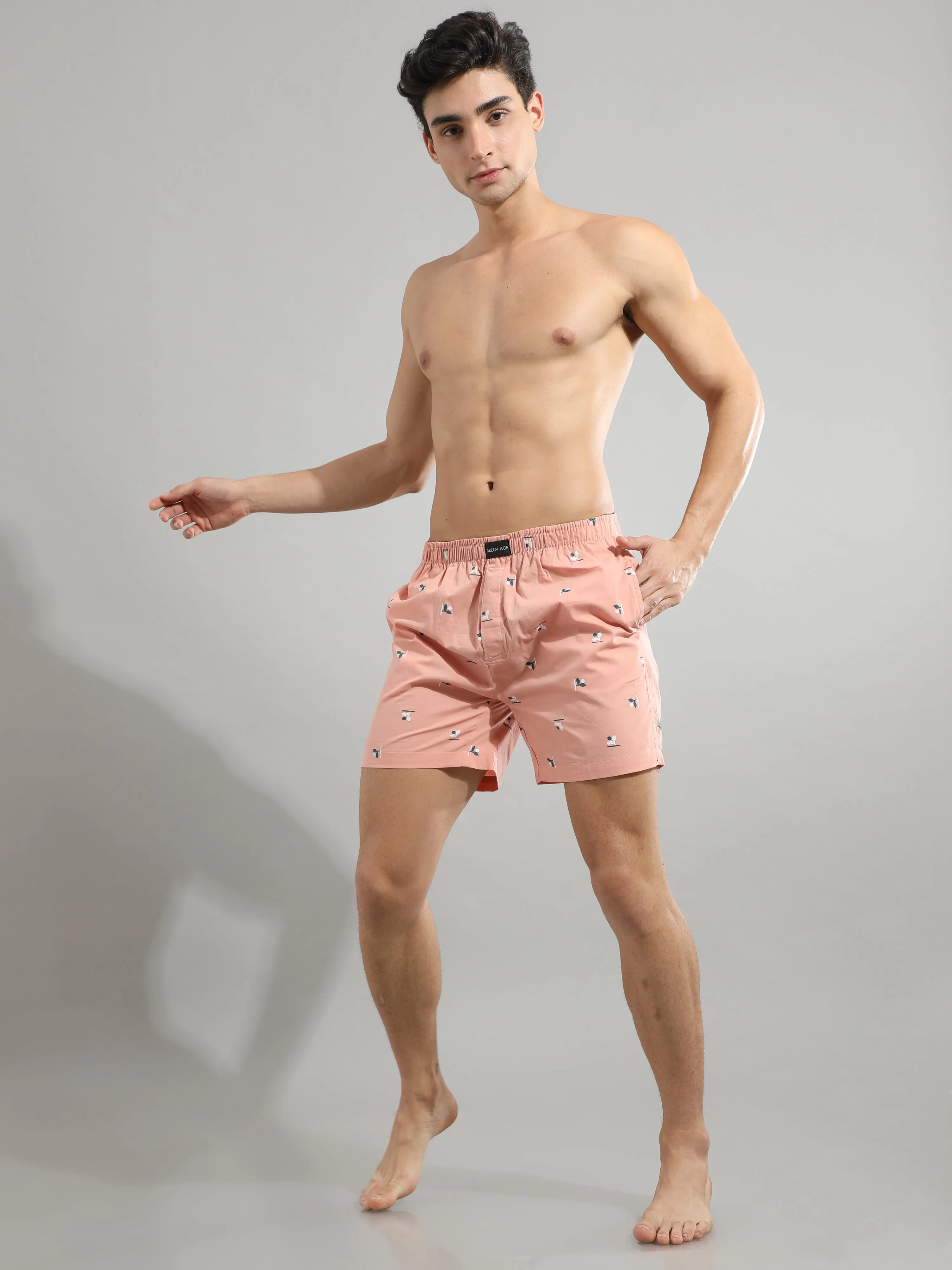 Dusty Rose Cotton Boxers