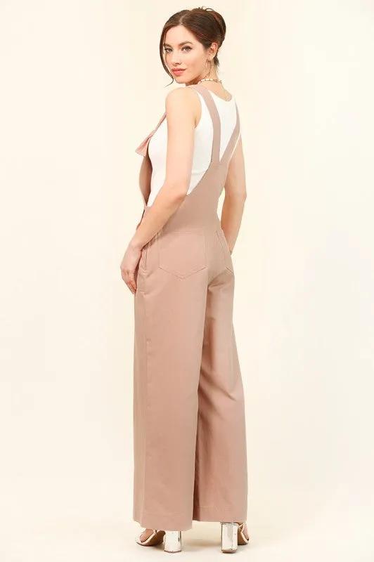 Dusty Rose Knot Detail and Wide Leg Jumpsuits