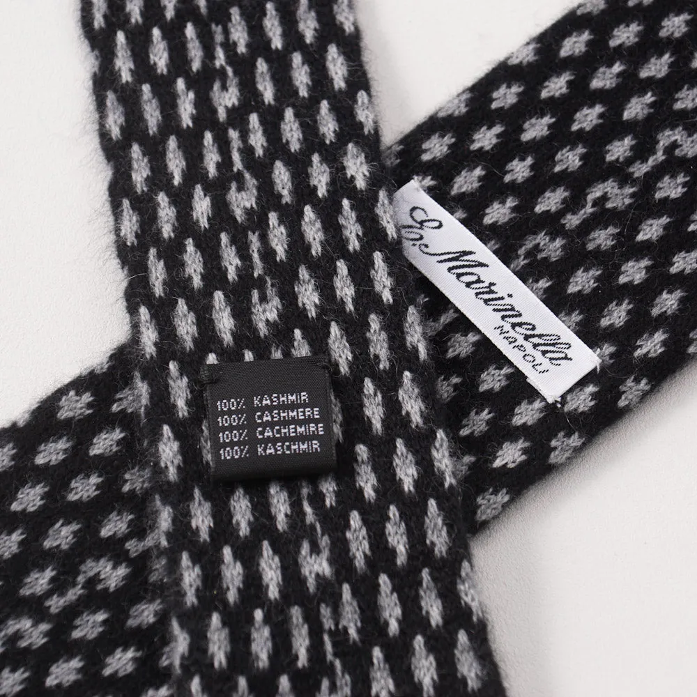 E. Marinella Black and Gray Knit Cashmere Tie