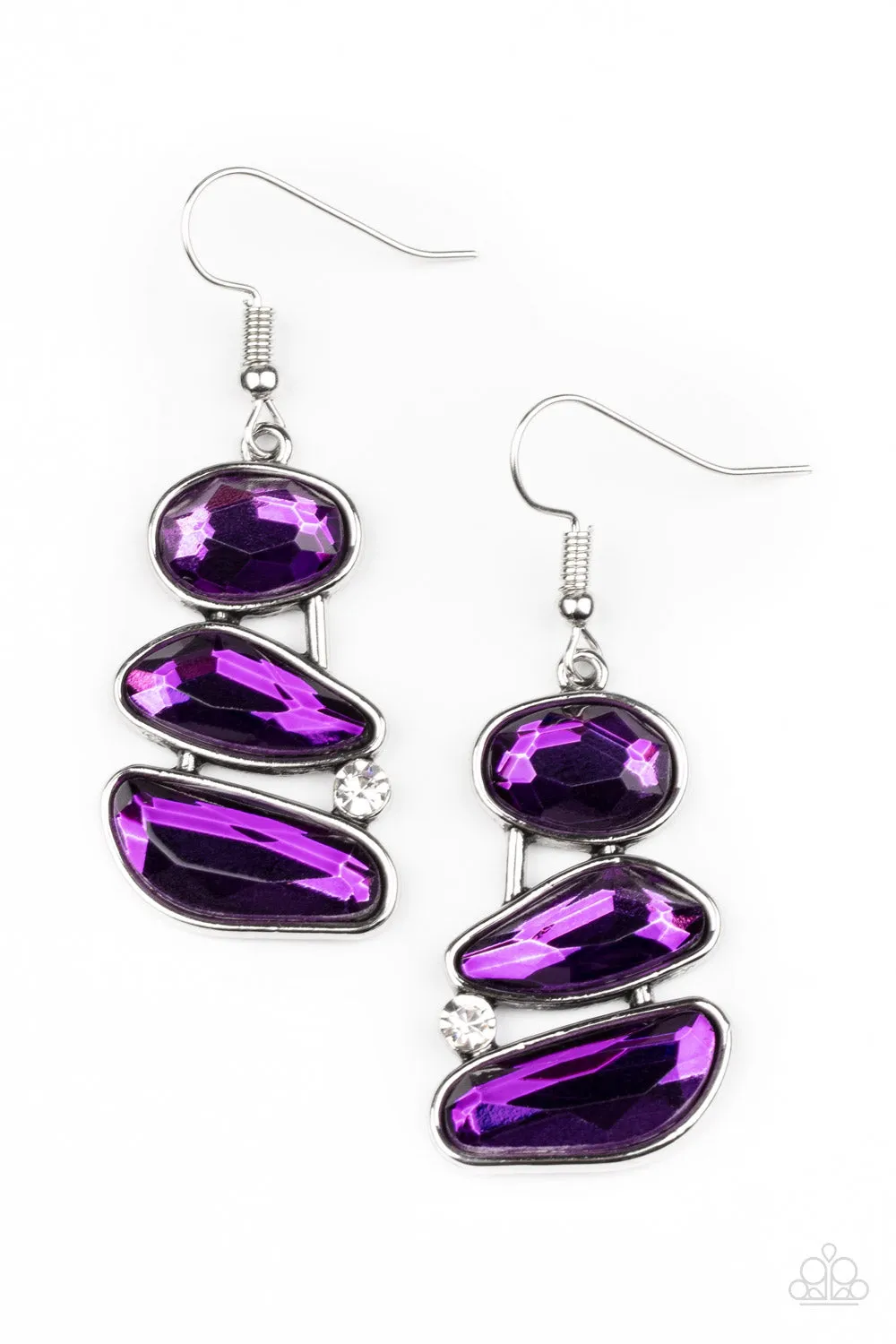 Earrings Gem Galaxy - Purple E2492