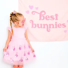 Easter Bunny Short Sleeve Tutu Dress