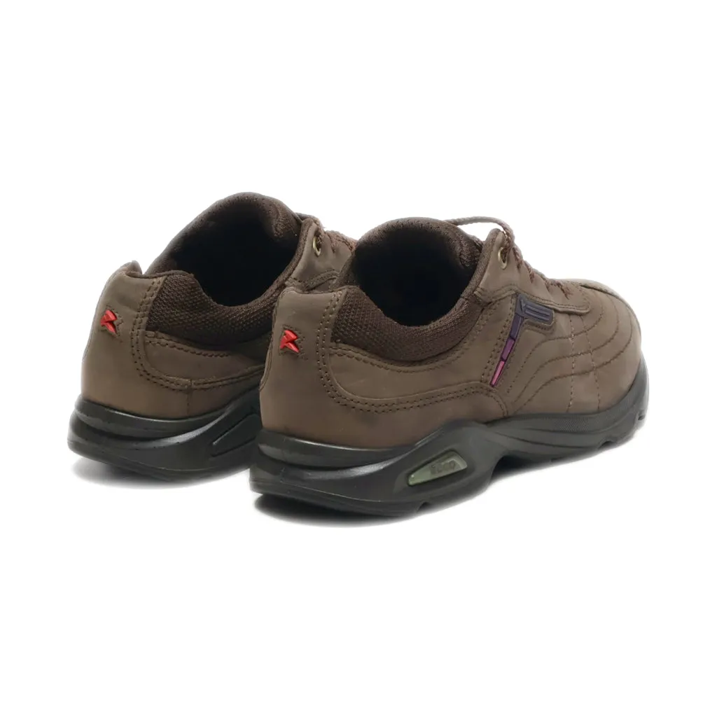 Ecco Low-Top Sneakers Leather Brown Colour For Women