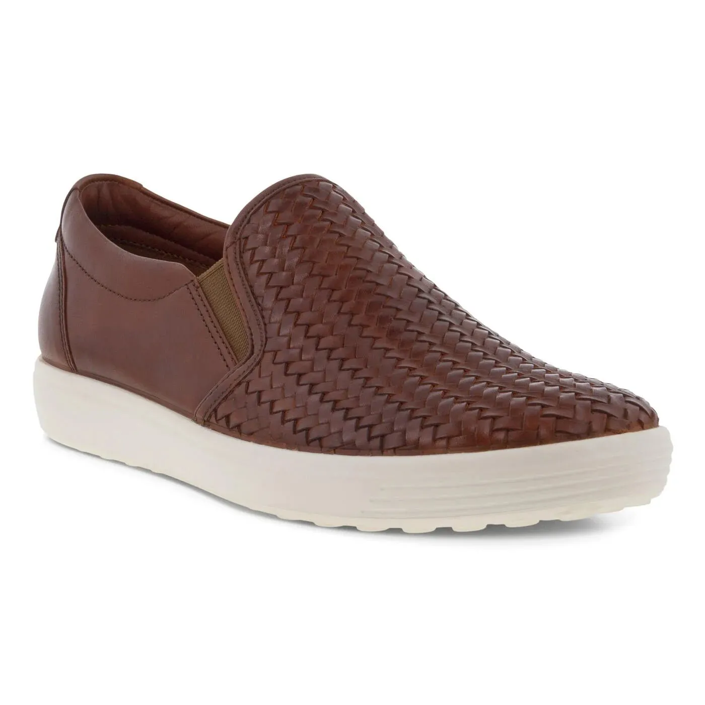 Ecco Women's Soft 7 Woven Slip-On - Cognac