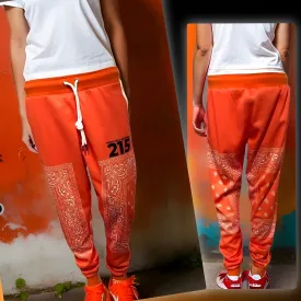 ^ECM^ ~ORANGE BANDANA~ JOGGER SWEATPANTS (FLEECY SOFT LINED)