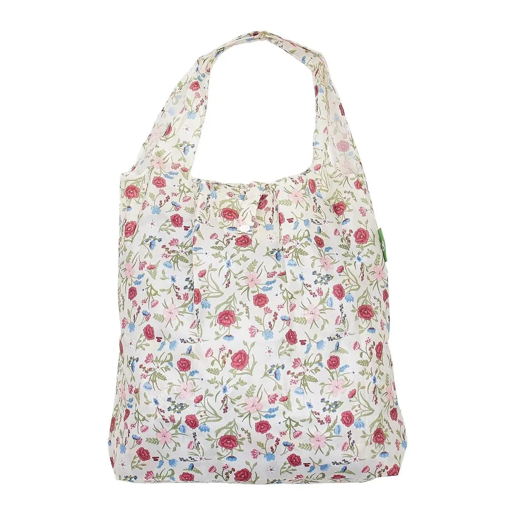 Eco Chic Lightweight Foldable Reusable Shopping Bag Floral