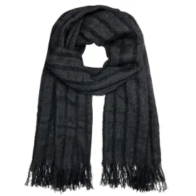 Eco-Friendly Black Loop Knit Alpaca Scarfg