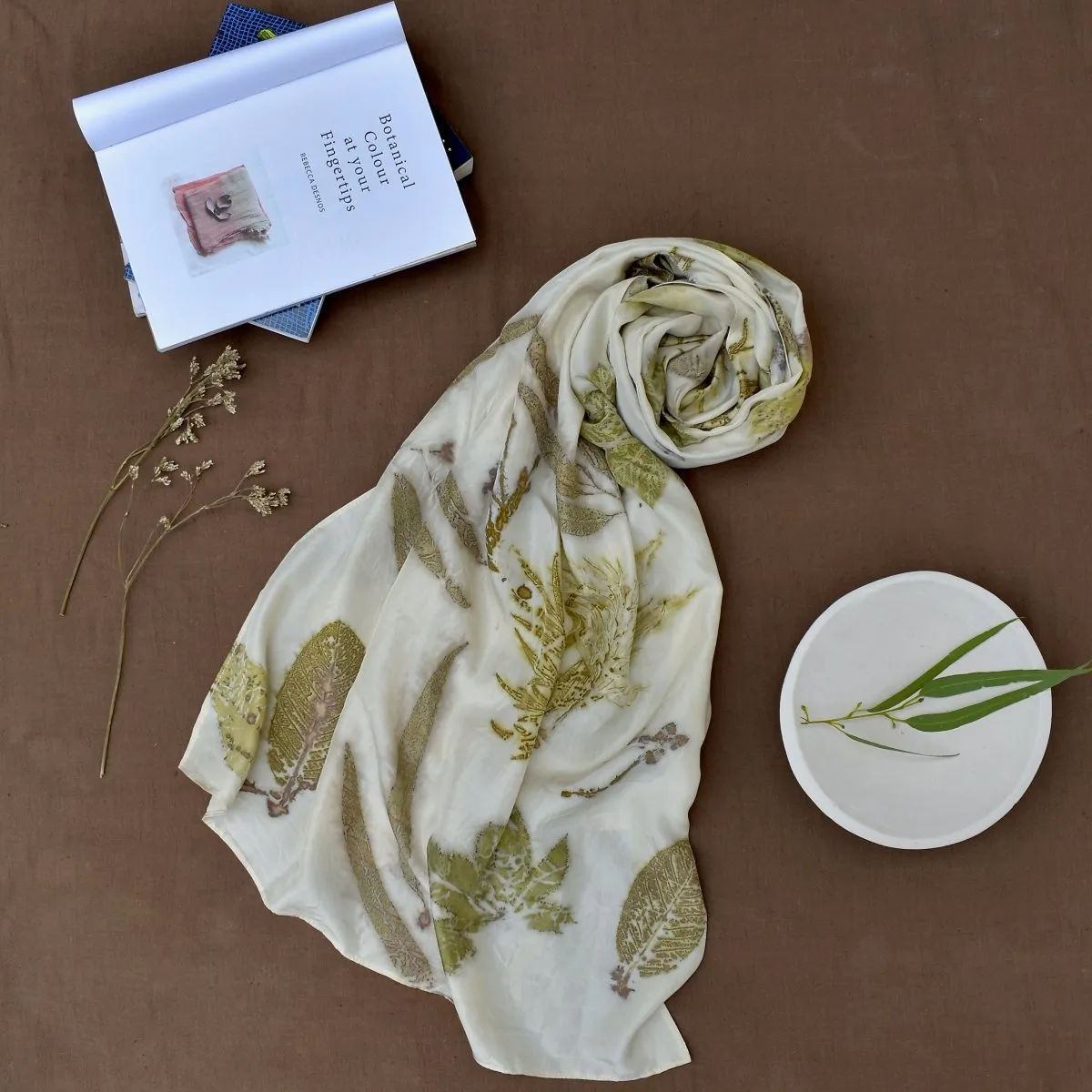 Eco-Printed Silk Scarves