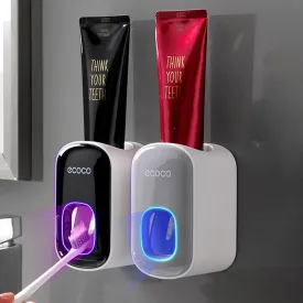 ECOCO Automatic Toothpaste Dispenser and Toothbrush Holder