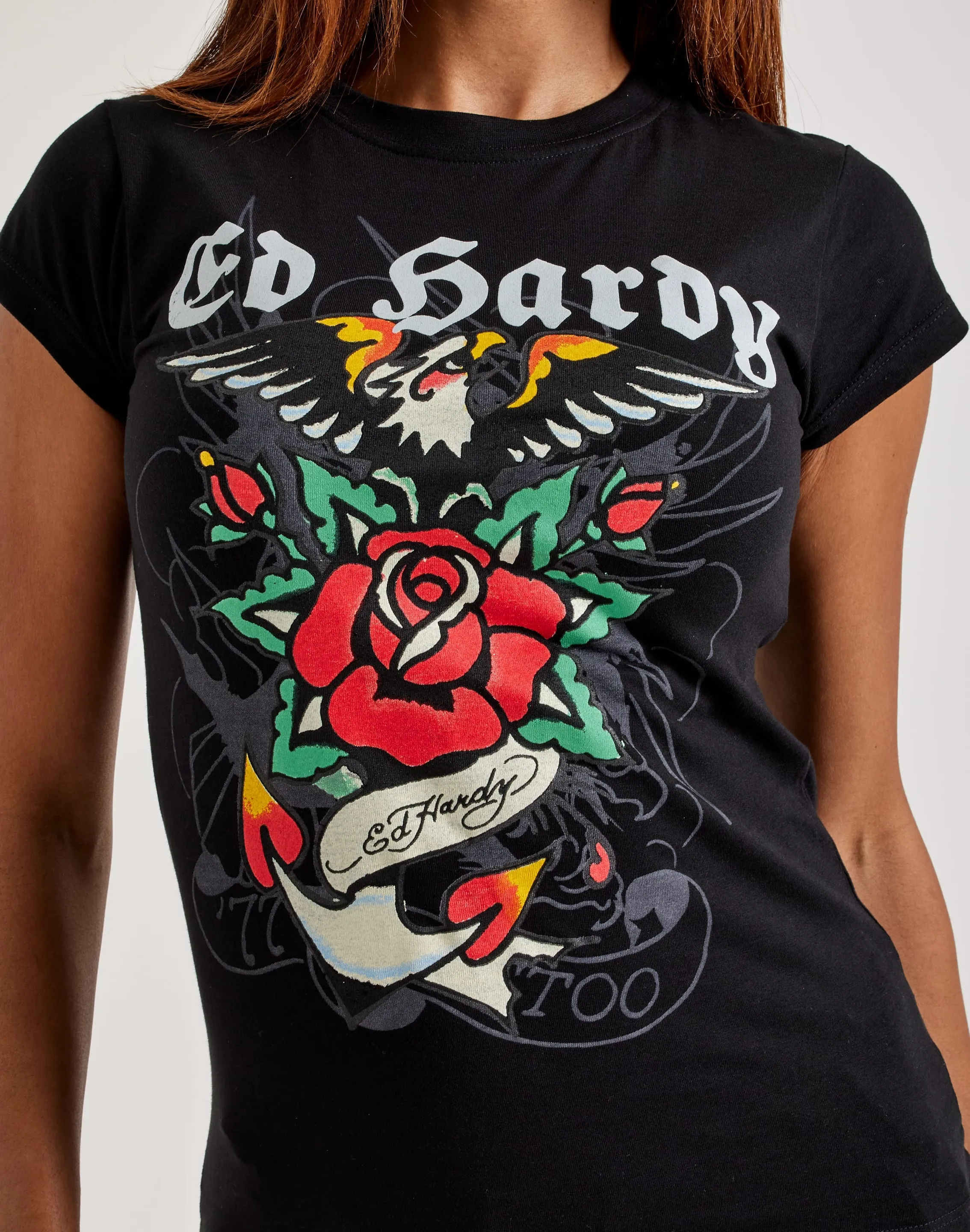 Ed Hardy Anchor Rose Slim-Fit Tee