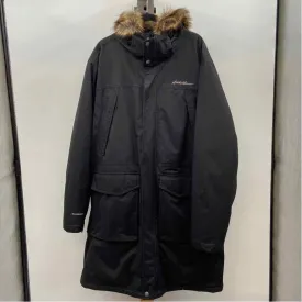 Eddie Bauer Women's Size xxxl Black Solid Coat