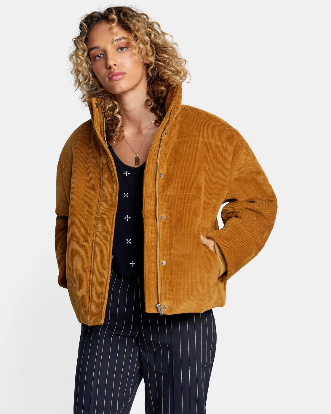 Eezeh Corduroy Puffer Jacket - Dijon