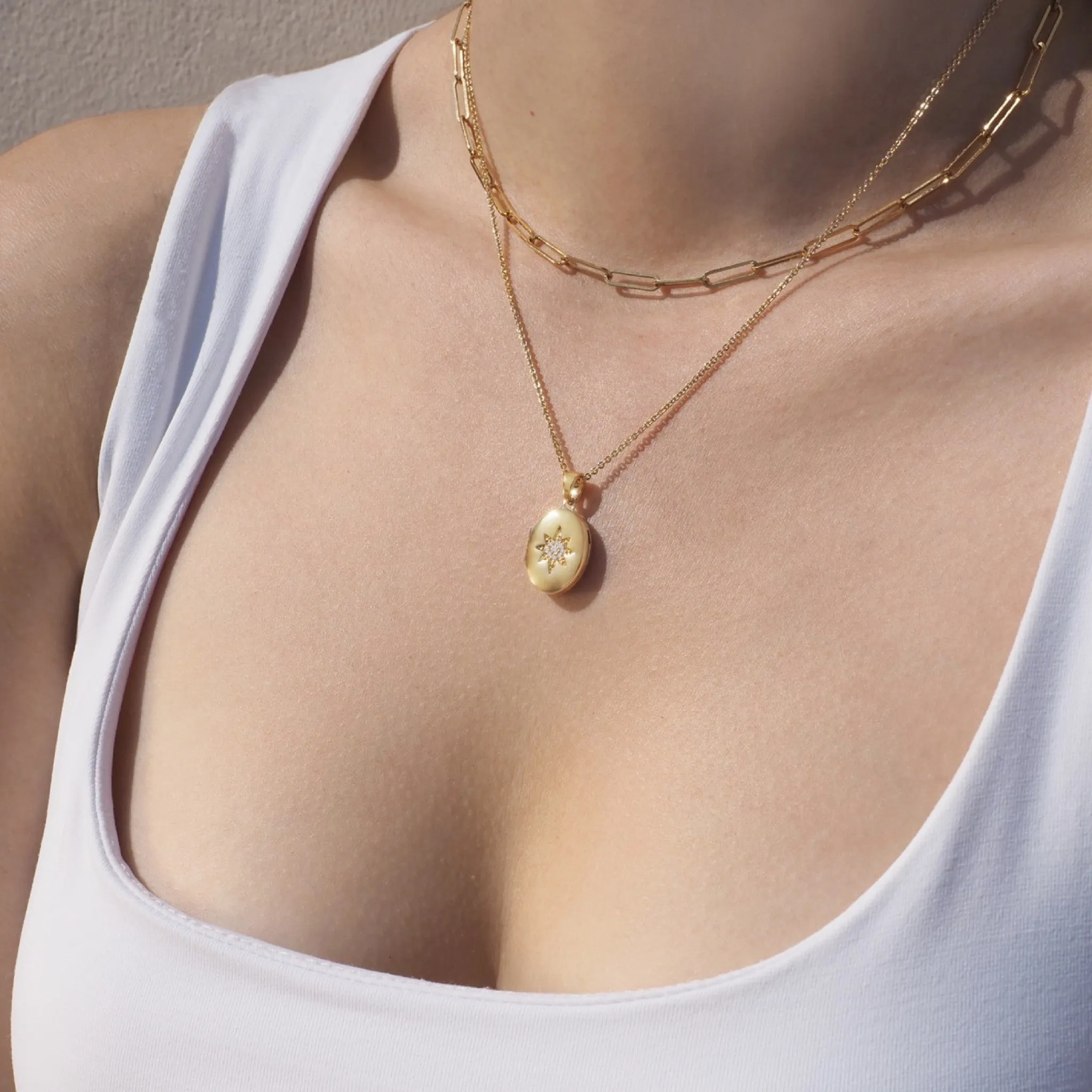 Egg Locket Necklace