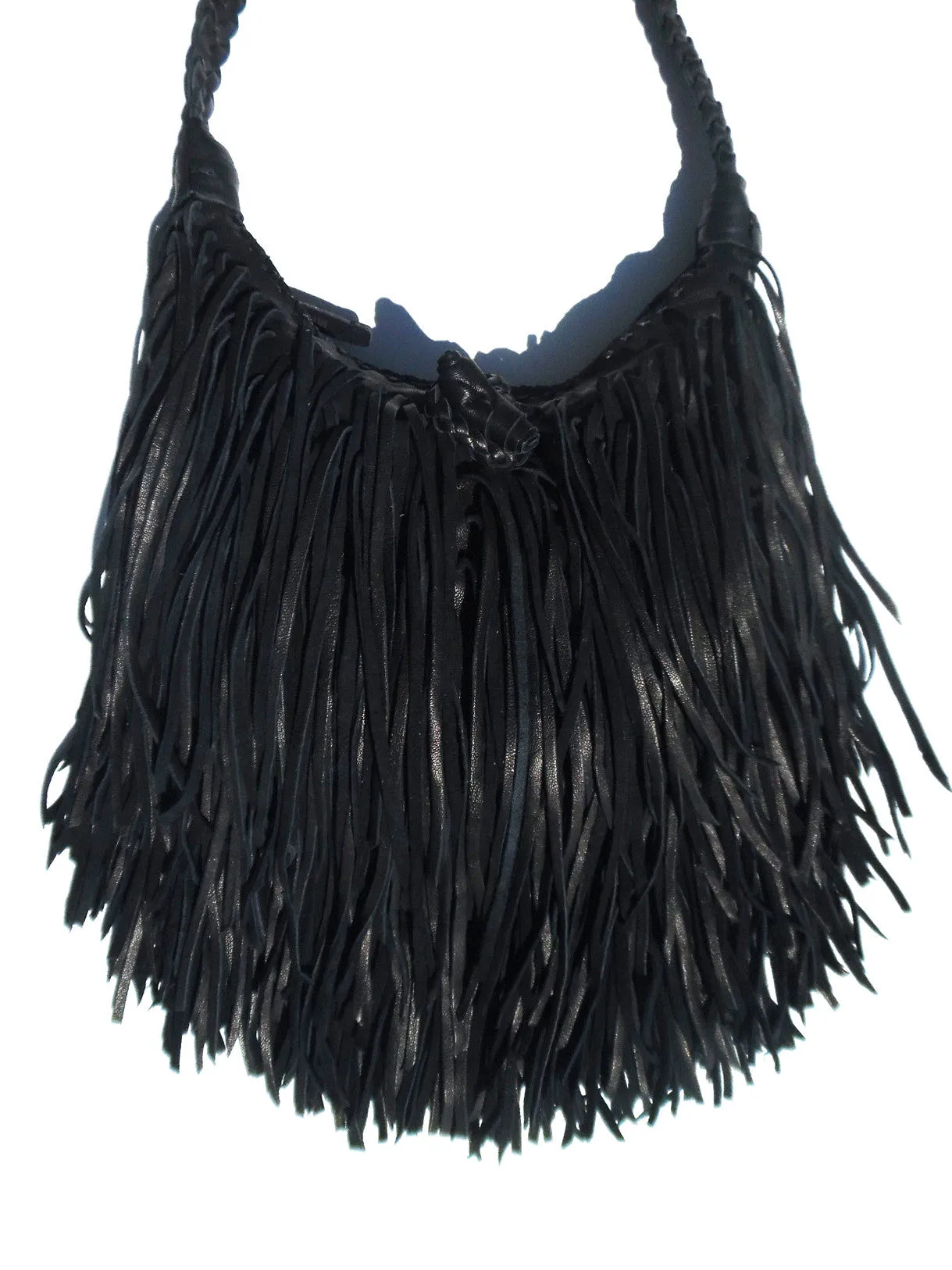 El Fleco Crossbody Fringe Bag Chocolate