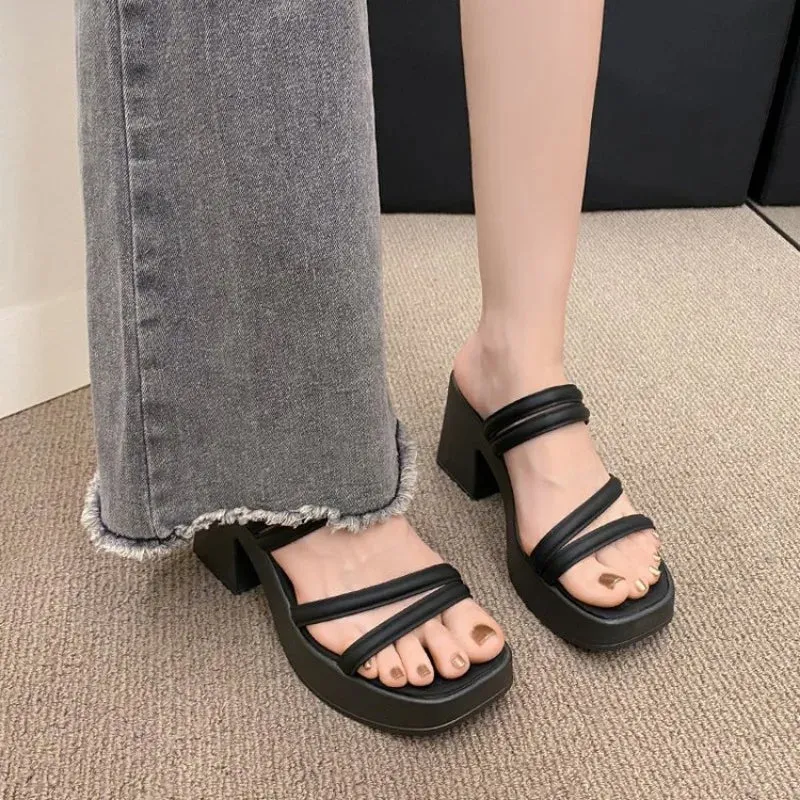 Elenora Square Heels Sandals