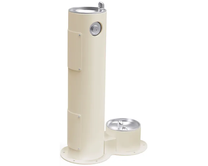 Elkay LK4400DB | Freestanding Drinking Fountain | Filterless, Non-refrigerated, Includes a Dog-bowl / Pet fountain