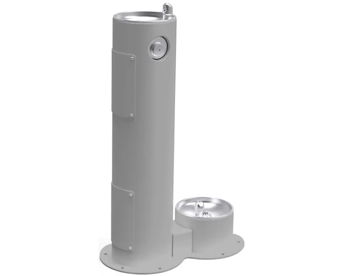 Elkay LK4400DB | Freestanding Drinking Fountain | Filterless, Non-refrigerated, Includes a Dog-bowl / Pet fountain