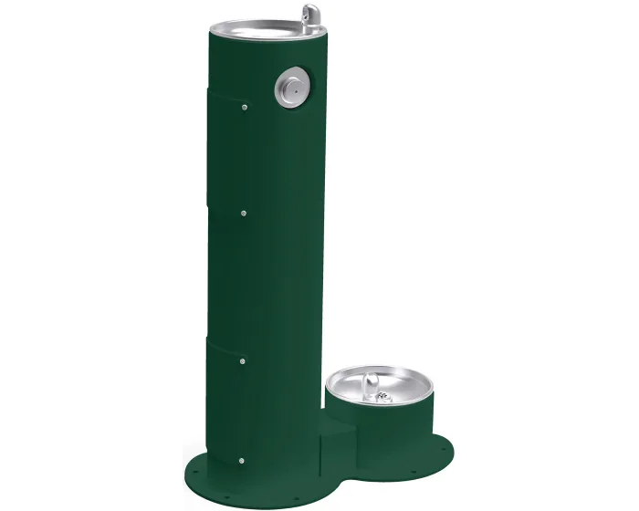 Elkay LK4400DB | Freestanding Drinking Fountain | Filterless, Non-refrigerated, Includes a Dog-bowl / Pet fountain