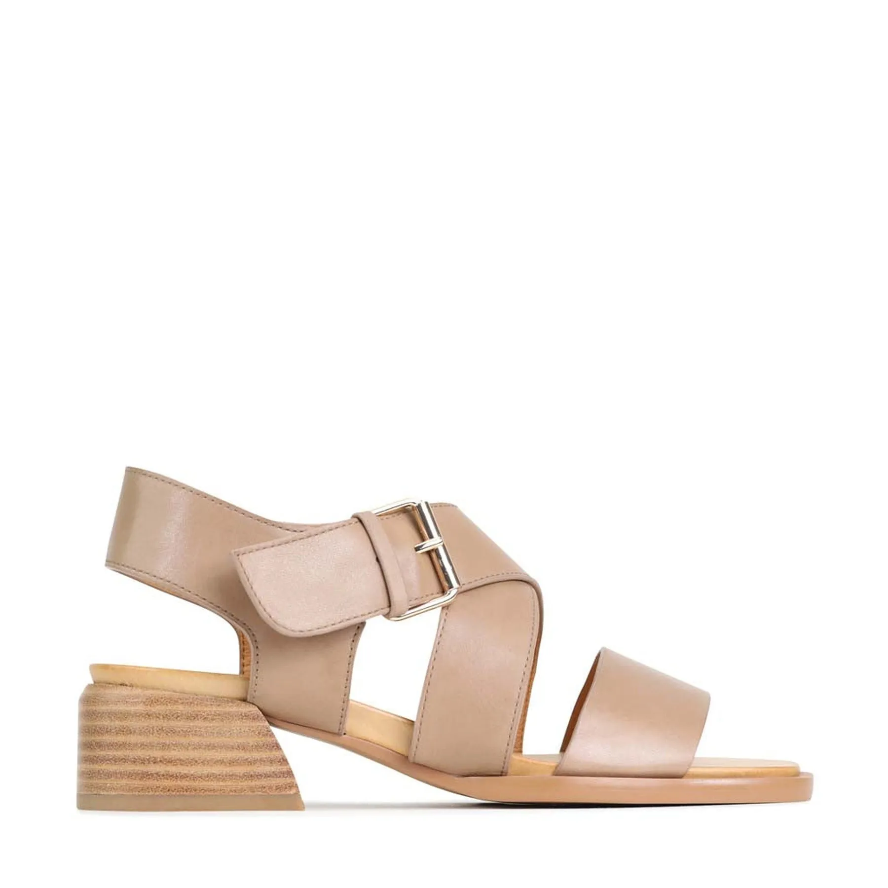 ELLI LEATHER ANKLE STRAP SANDALS