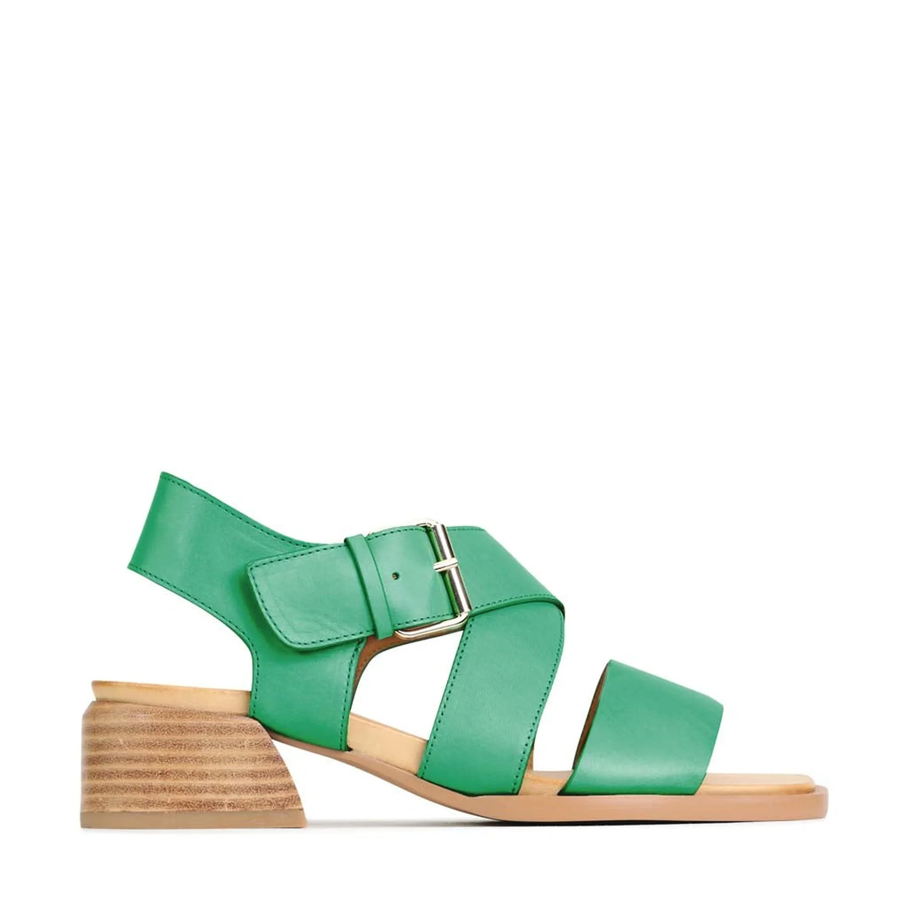 ELLI LEATHER ANKLE STRAP SANDALS