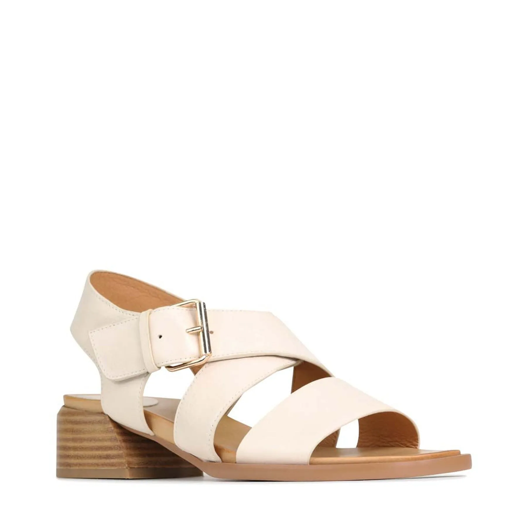 ELLI LEATHER ANKLE STRAP SANDALS