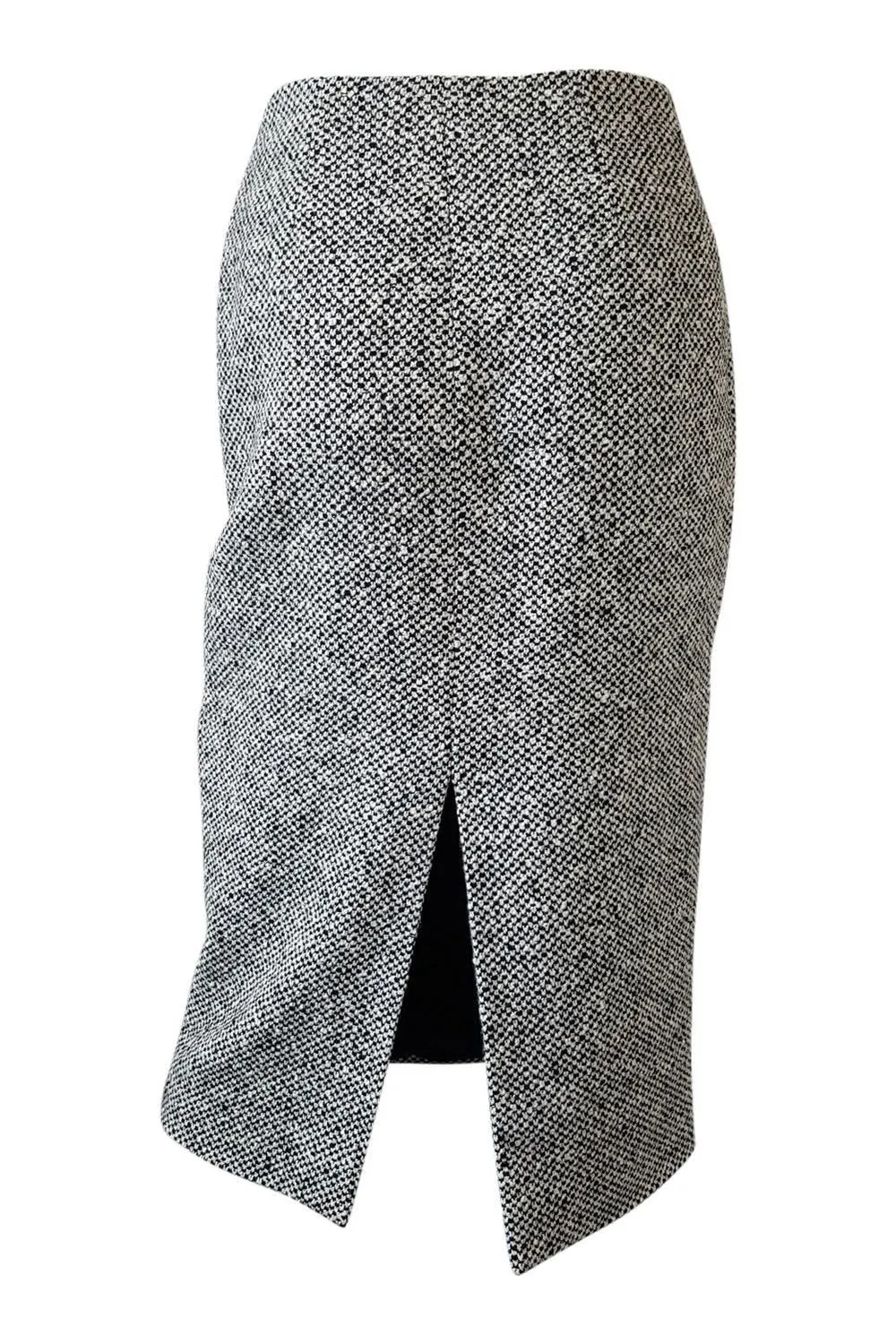 EMANUEL UNGARO Vintage Black White Tweed Pencil Skirt (IT 34)