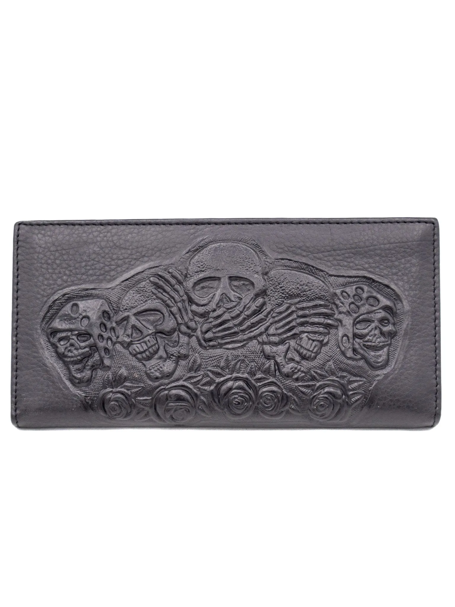 Embossed Skull Bifold Wallet