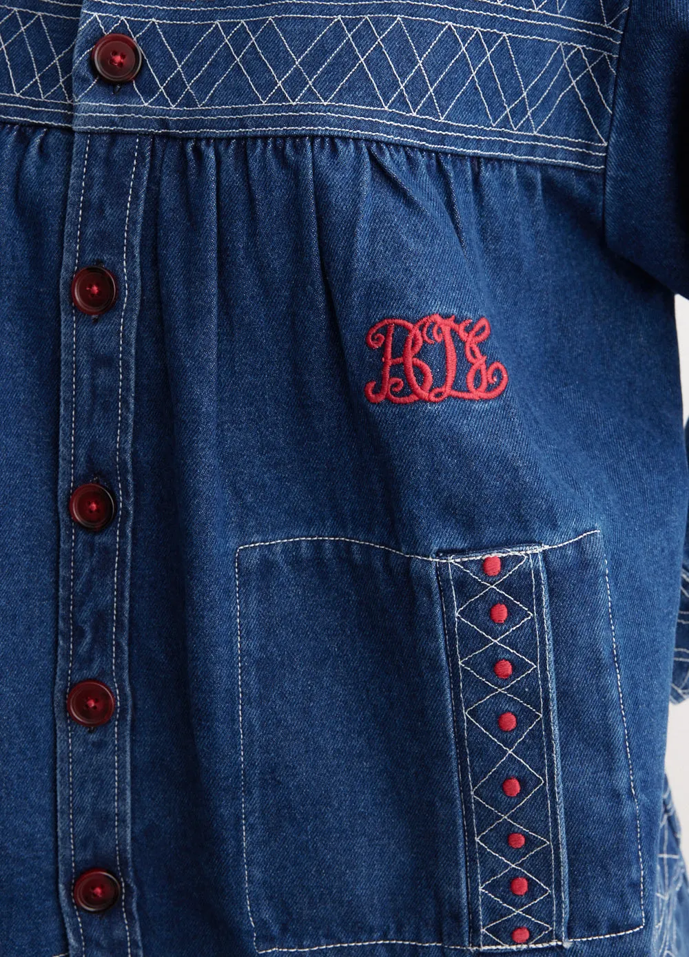 Embroidered Denim Quincy Jacket