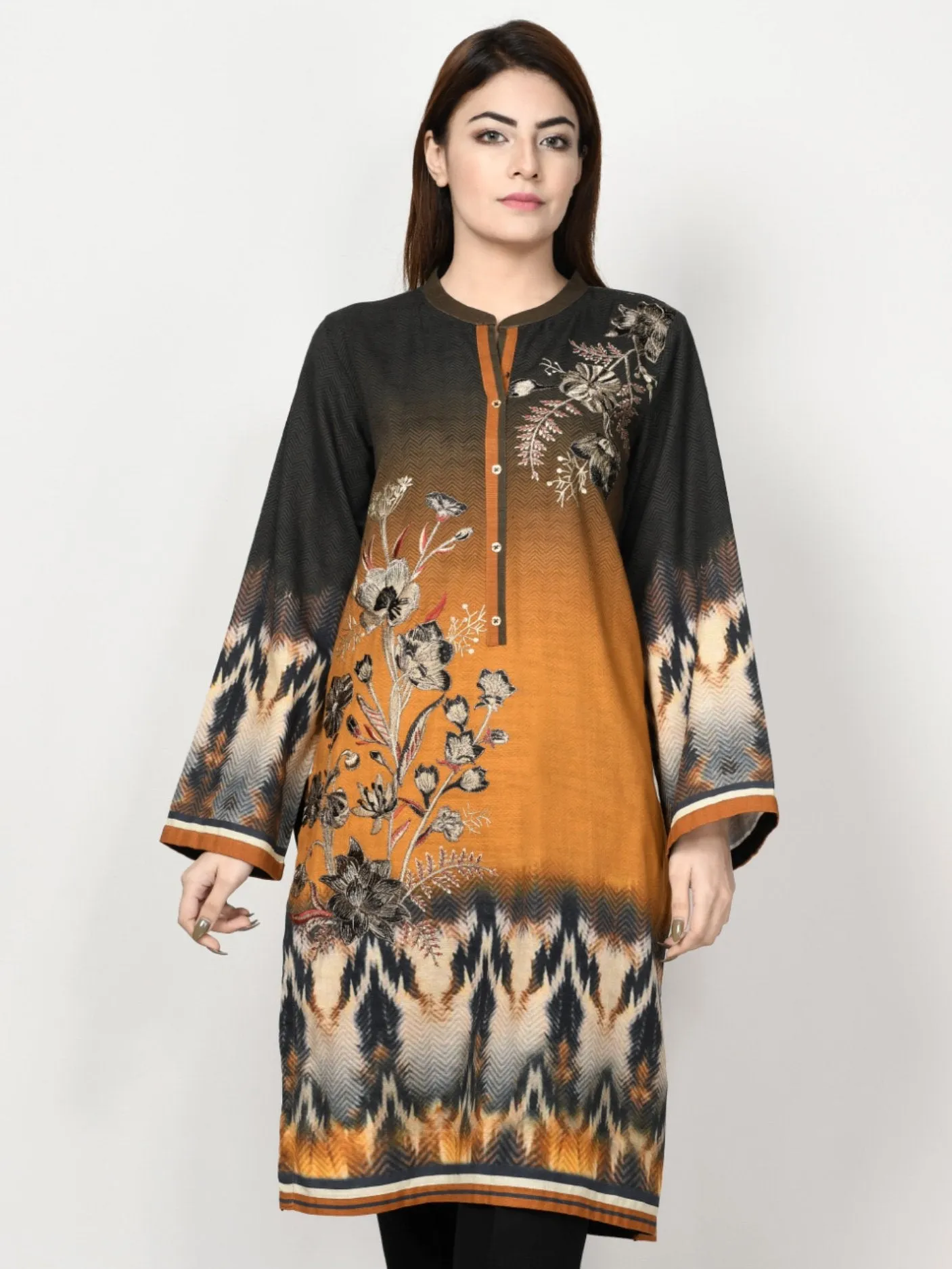 Embroidered Khaddar Suit