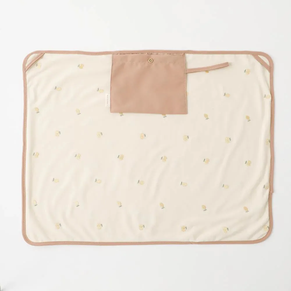 Embroidered Lemon Fold-Up Blanket Mat (FINAL SALE)