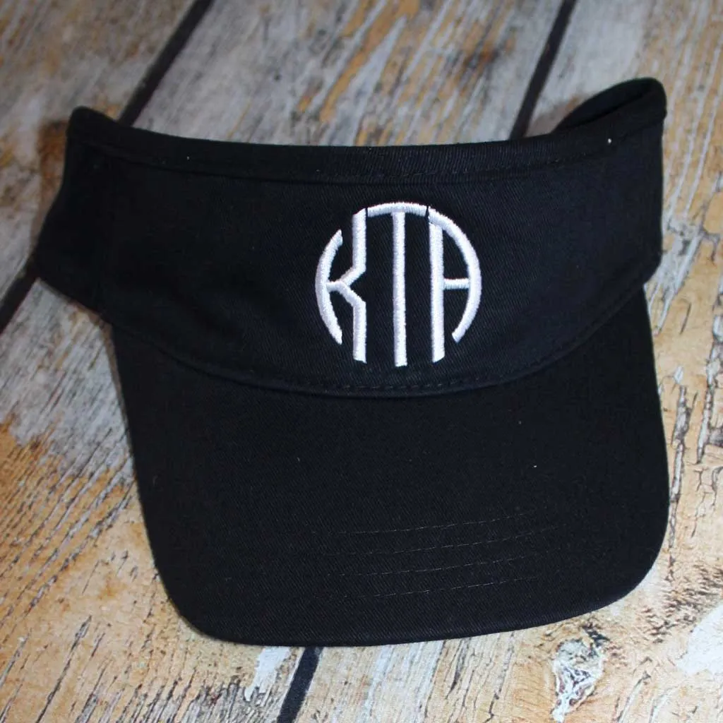 Embroidered Monogram Visors