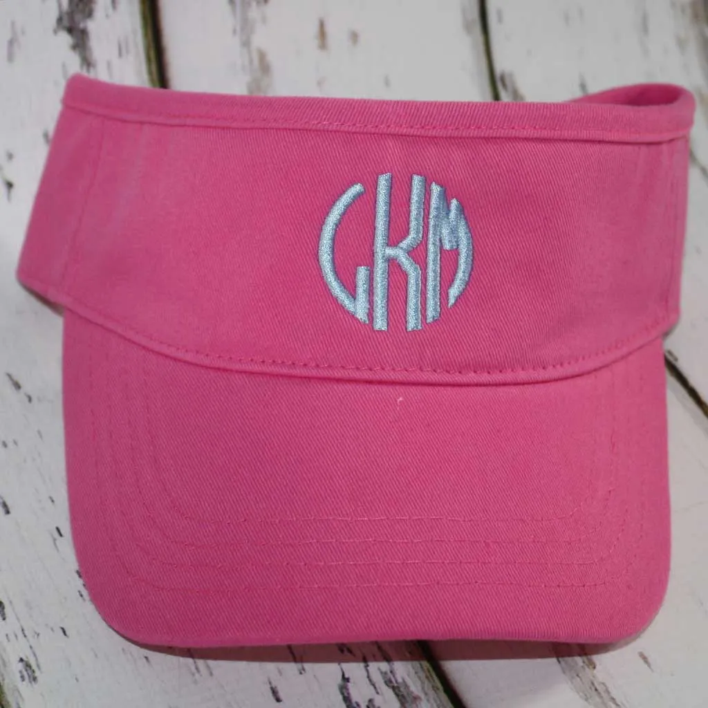 Embroidered Monogram Visors